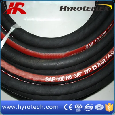 Tubo flessibile in gomma idraulica per rimorchio intrecciato in fibra SAE 100r6